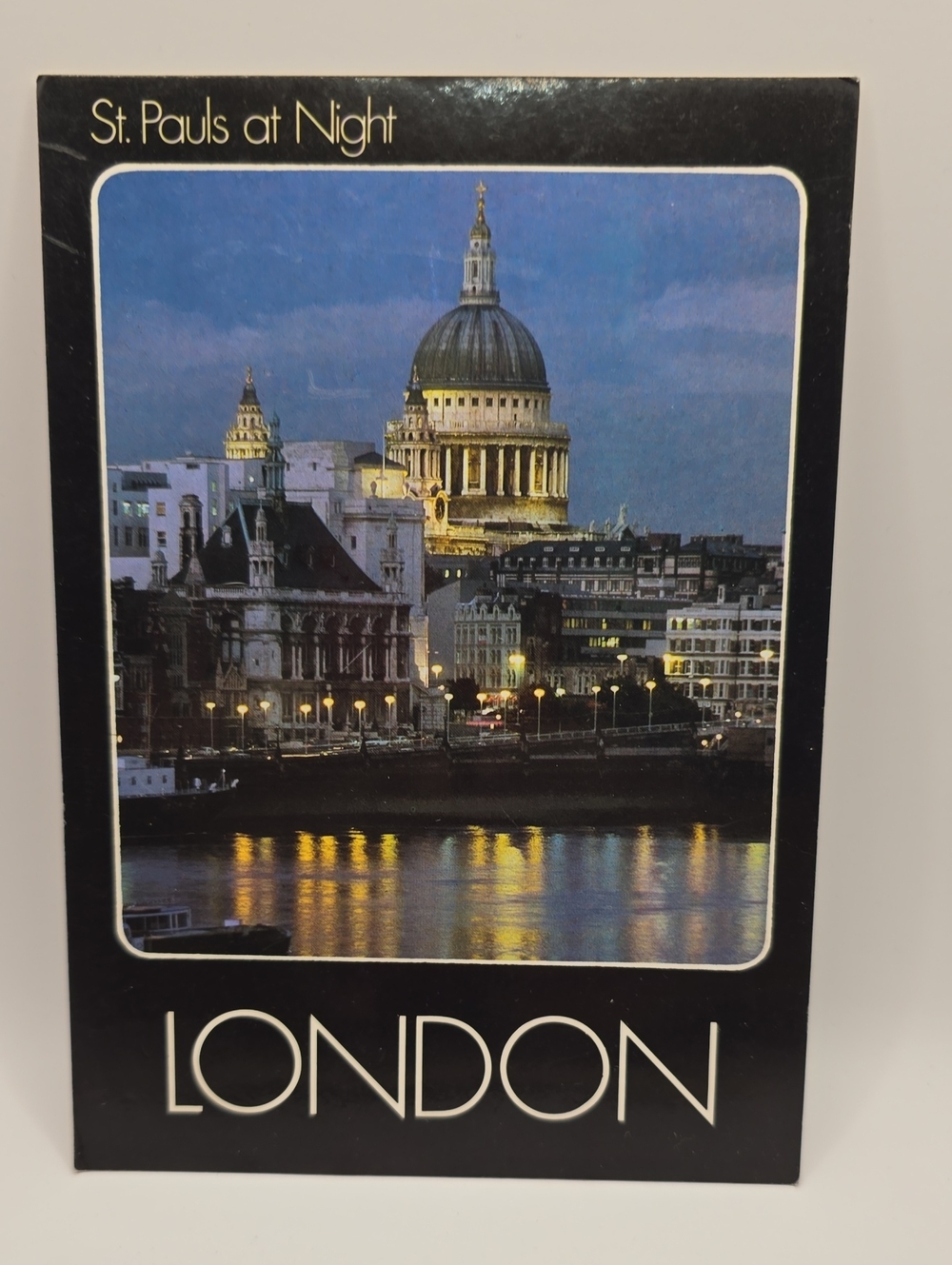 London St. Pauls at Night Post Card LONDON